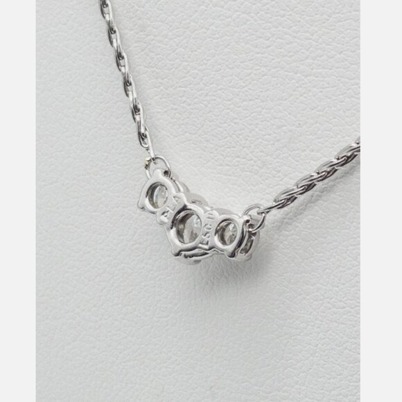 1ct Si1 H 3 Natural Diamond Platinum 17" Necklace - Picture 4 of 5